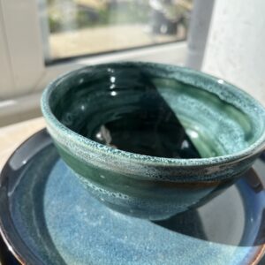 Green swirl bowl and yogurt