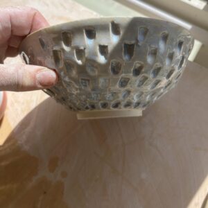 Textured fruit bowl
